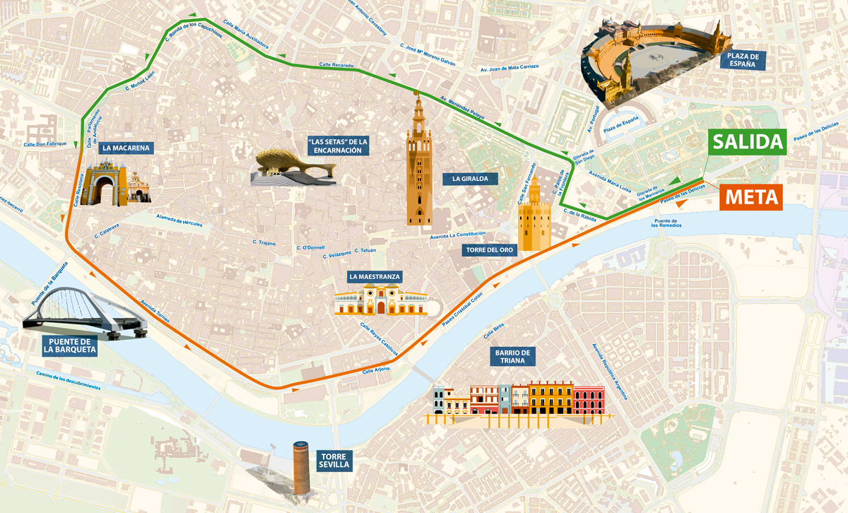 recorrido carrera nocturna del guadalquivir 2026